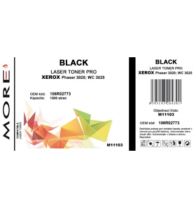 ARMOR MORE toner kompatibilní s Xerox 106R02773, 1500str,černá/black