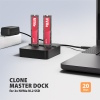 AXAGON ADSA-M2C22L, USB-C 20Gbps dokovací stanice pro 2× M.2 NVMe SSD s funkcí klonování