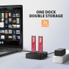 AXAGON ADSA-M2C22L, USB-C 20Gbps dokovací stanice pro 2× M.2 NVMe SSD s funkcí klonování