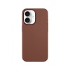 Epico Mag+ kožený kryt iPhone 16 - hnědá