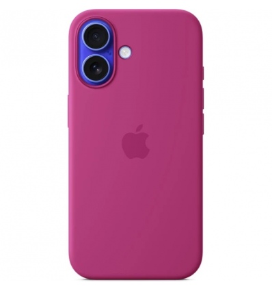 iPhone 16 Plus Silicone Case with MS -Fuchsia / SK
