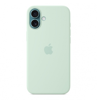 iPhone 16 Plus Silicone Case w MS - Aquamarine /SK