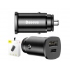 Baseus Rychlonabíječka do auta USB/USB-C QC 30W černá