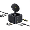 Baseus Nabíjecí stanice MagPro 7v1 s bezdrátovým nabíjením 15W cosmic black