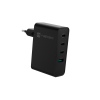 Univerzální USB nabíječka Natec GaN 100W, 3X USB-C, 1X USB-A, Černá