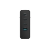 Univerzální USB nabíječka Natec GaN 100W, 3X USB-C, 1X USB-A, Černá