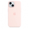 iPhone 15+ Silicone Case with MS - Light Pink / SK