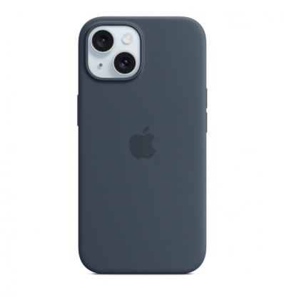 iPhone 15 Silicone Case with MS - Storm Blue / SK