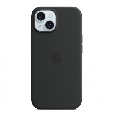iPhone 15 Silicone Case with MS - Black / SK