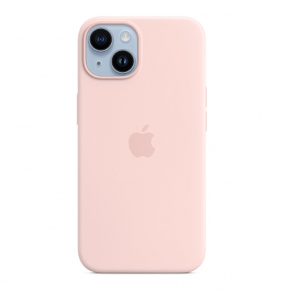 iPhone 14 Silicone Case with MS - Chalk Pink / SK