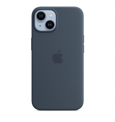iPhone 14 Silicone Case with MS - Storm Blue / SK