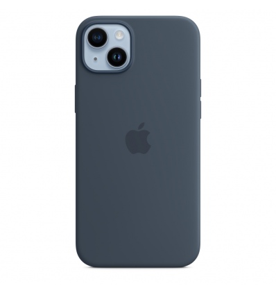 iPhone 14+ Silicone Case with MS - Storm Blue / SK