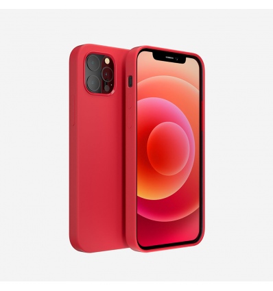 ER POWER Silikonový kryt CARNEVAL SNAP pro iPhone 14 s MagSafe - Červená