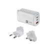 ER POWER 65W GaN síťový adaptér 2xUSB-C PD/USB-A bílý