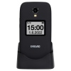 EVOLVEO EasyPhone FS, vyklápěcí telefon 2.8" pro seniory s nabíjecím stojánkem (černá barva)