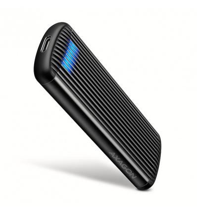AXAGON EEM2-SC, USB-C 10Gbps externí box pro M.2 NVMe SSD, bezšroubový, žebrovaný hliník