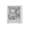 Počítačová skříň Genesis DIAXID 605 ARGB/Midi Tower/Transpar./Bílá