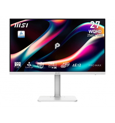 MSI PRO MAX/271QPHW E14/27"/IPS/QHD/144Hz/1ms/Černá/3R