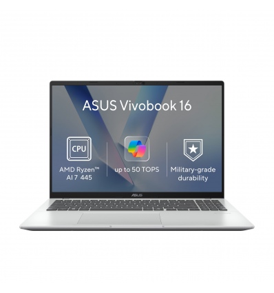 ASUS Vivobook 16/M1607GA-MB036W/AI7-445/16"/WUXGA/32GB/512GB/AMD int/W11H/Silver/2R