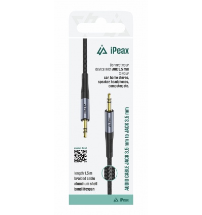 ADAPTÉR 3,5 MM JACK / 3,5 MM JACK 1,5 M ČERNÝ