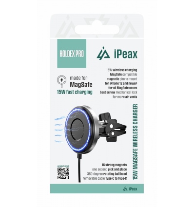 DRŽÁK DO AUTA S BEZDRÁT. NABÍJENÍ HOLDEX PRO ČERNÝ