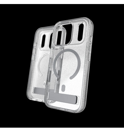 Case Milan Snap with Kickstand for Apple iPhone 18 Pro / 17 Pro - Glitter Silver