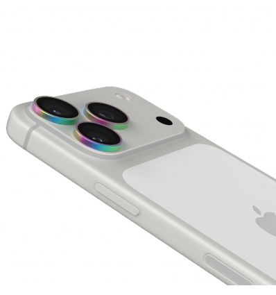 Glass Elite Anti-Reflective Camera Rings for Apple iPhone 18 Pro Max / 18 Pro - Iridescent