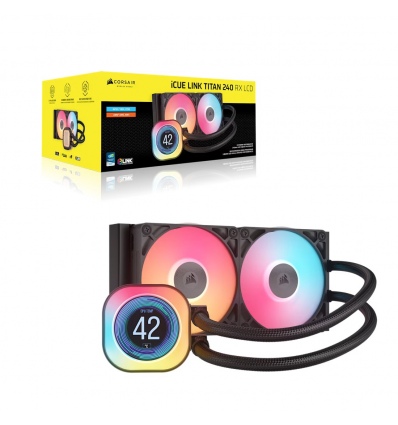 CORSAIR iCUE LINK TITAN 240 RX RGB AIO LCD, 240mm