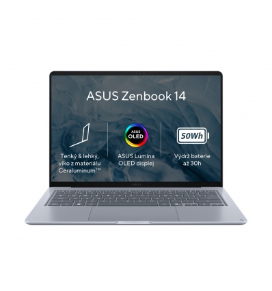 ASUS Zenbook 14/UX3480QA-OLED090W/SD-X1-26-100/14"/WUXGA/8GB/256GB/Adreno/W11H/Blue/2R