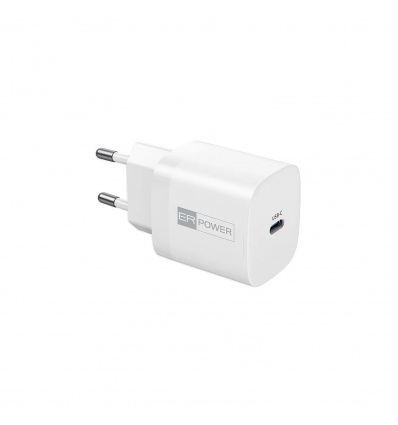 Dual GaN Charger 33W 1 USB-C/1 USB-A PD/PPS/QC - White