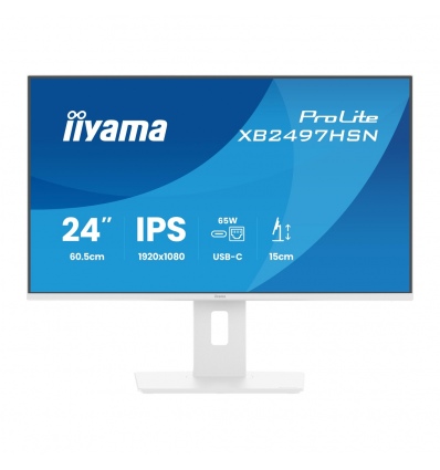 24" iiyama XB2497HSN-W1:IPS,FHD,USB-C,RJ45,HAS