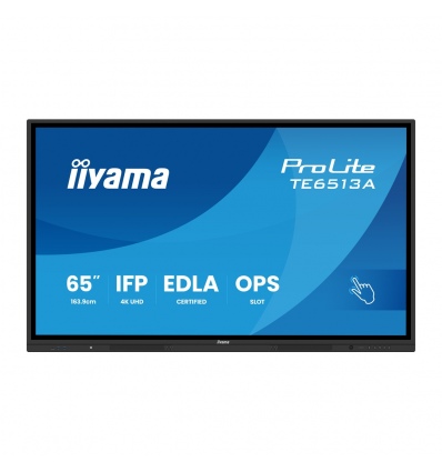 65" iiyama TE6513A-B3AG:IPS,4K,EDLA,NFC