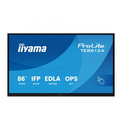 86" iiyama TE8613A-B3AG:IPS,4K,40P,USB-C,EDLA