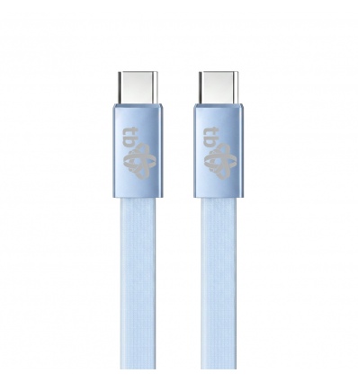 TB plochý kabel USB-C na USB-C, 1m, modrý