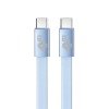 TB plochý kabel USB-C na USB-C, 1m, modrý