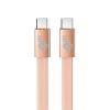 TB plochý kabel USB-C na USB-C, 1m, oranžový