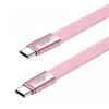 TB plochý kabel USB-C na USB-C, 1m, růžový
