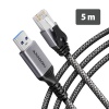 AXAGON ADE-AM50, USB-A Gigabit Ethernet adaptér s integrovaným síťovým CAT6 kabelem RJ-45 (5m)
