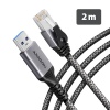 AXAGON ADE-AM20, USB-A Gigabit Ethernet adaptér s integrovaným síťovým CAT6 kabelem RJ-45 (2m)