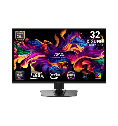 MSI MAG/322UP E16/31,5"/QD-OLED/4K UHD/165Hz/0,03ms/Černá/3R