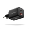 AXAGON ACU-PQ100, GaN nabíječka do sítě 100W, USB-A + USB-C, PD3.0/PPS/QC4+/SFC2.0/Apple, černá