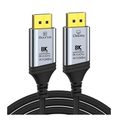 PremiumCord DisplayPort 1.4, 8K, optický, 30m