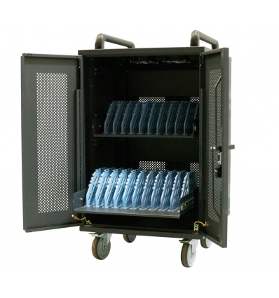 AVTEK Charging Cart 20, nabíjecí vozík pro tablety a notebooky, 20 slotů