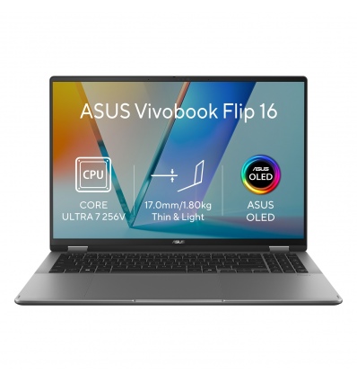 ASUS Vivobook 16 Flip/TP3607SA-OLED190W/U7-256V/16"/WUXGA/T/16GB/512GB/Intel int/W11H/Gray/2R