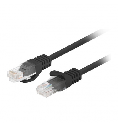 PATCHCORD CAT.5E UTP 0,25M BLACK FLUKE PASS LANBER