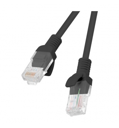 PATCHCORD CAT.5E UTP 5M BLACK FLUKE PASS LANBERG
