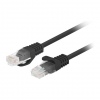 PATCHCORD CAT.6 UTP 0.25M BLACK FLUKE PASS LANBERG