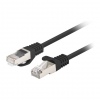 PATCHCORD CAT.6 FTP 0,25 M ČERNÝ FLUKE PASS LANBER
