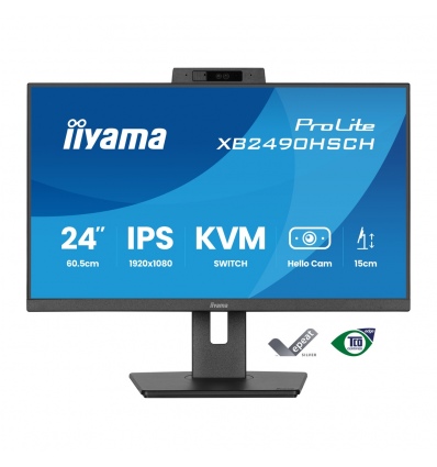 24" iiyama XB2490HSCH-B1:IPS,FHD,USB-C,Cam,HAS