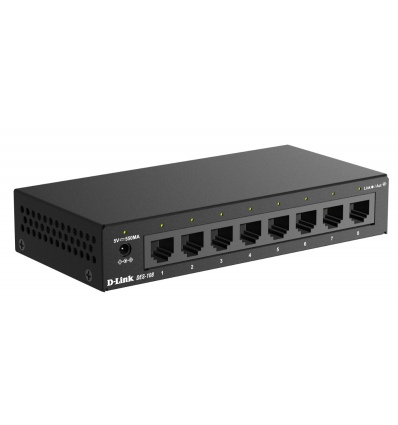 D-Link DES-108/V/E kovový 8-port 10/100 switch